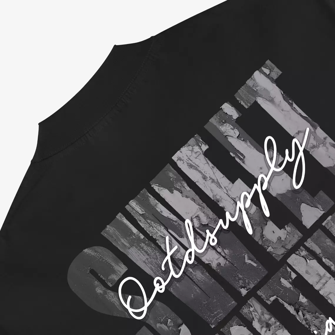 OOTDSUPPLY Boxy Fit Oversize Sweet Culture Black & White l Tshirt Boxyfit l Kaos Boxy OVZBX035