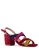 Rag & CO. red and multi Pop Culture Block Heeled Sandal 588F4SH23C883BGS_2