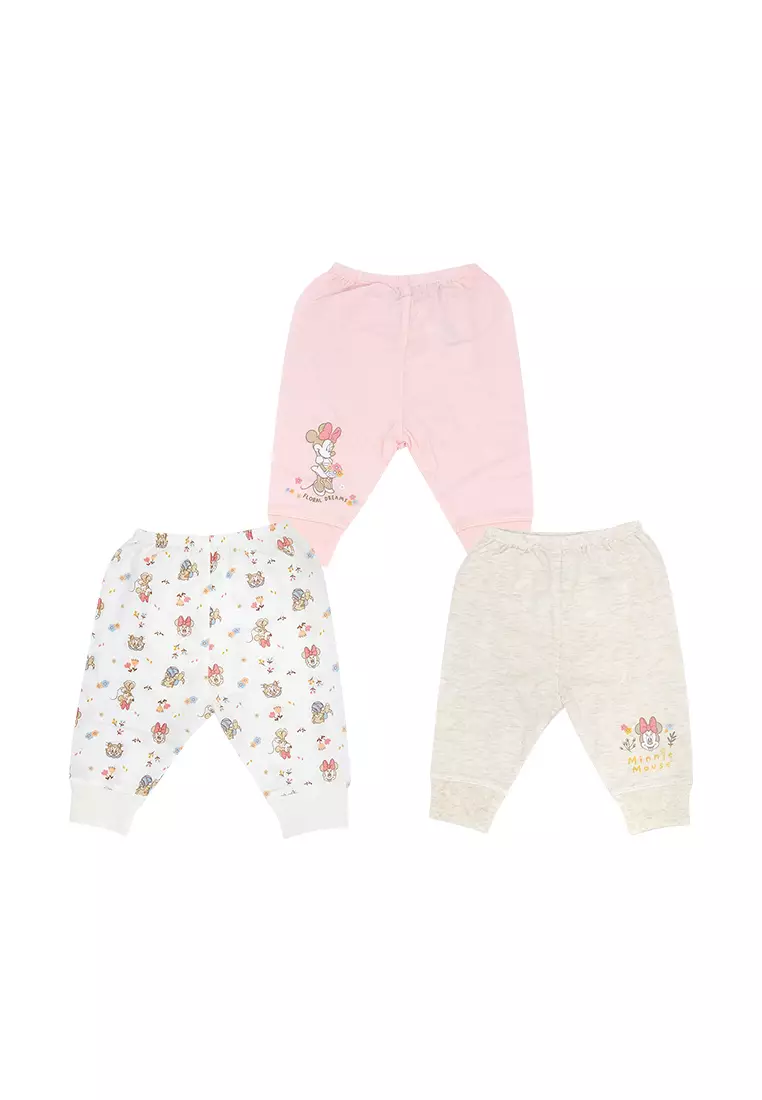 Baby Girl Licensed Newborn Essentials Jogger Pajama Pack of 3 "Pretty as Flower"