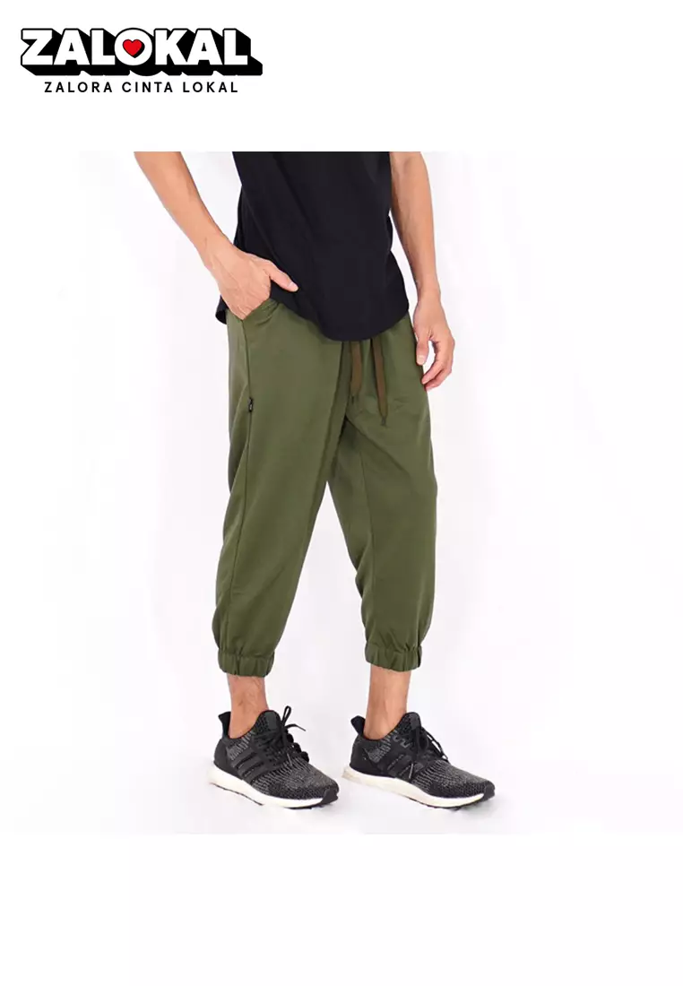 OKECHUKU Bahri Celana Jogger Sirwal Joger Celana 3/4 Skinny Slimfit Pangsi Joger