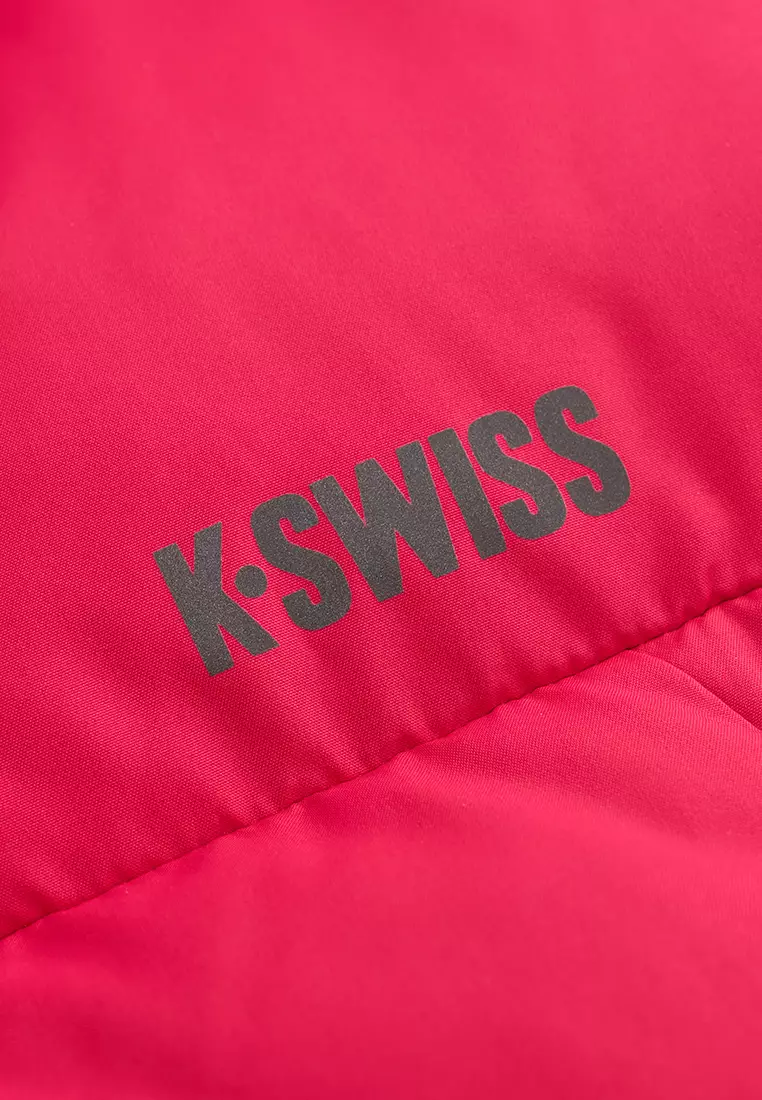 女裝 K-SWISS LOGO 防風長版鵝絨羽絨外套