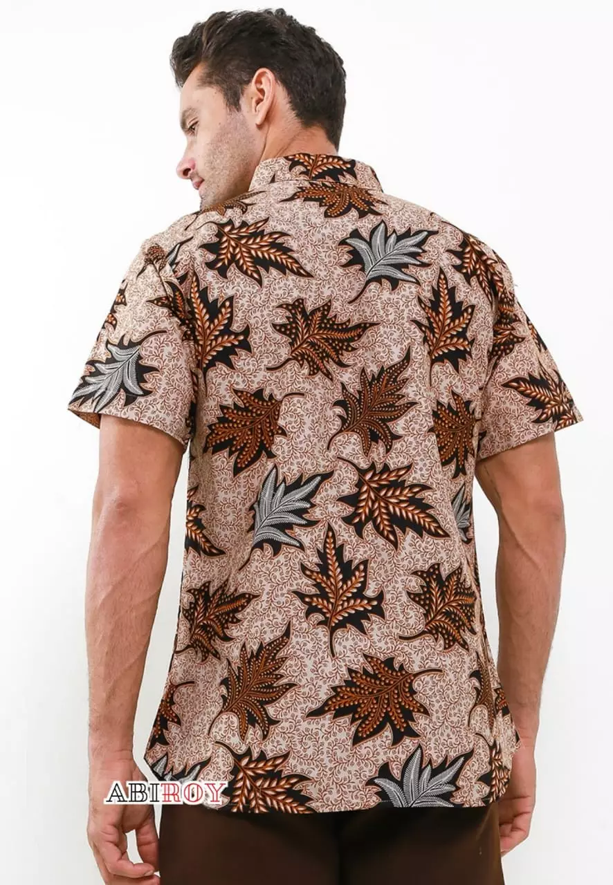 Kemeja Batik Pria Premium Slimfit Elegant Modern Lengan Pendek Akhlil