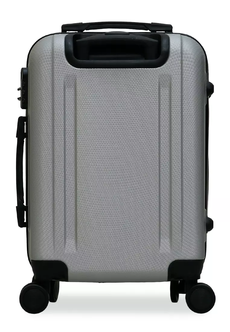 Carlton Koper Unisex Size 20 Inch Suitcase Large Compartment Material ABS+PVC Coated ORIGINAL - Silver
