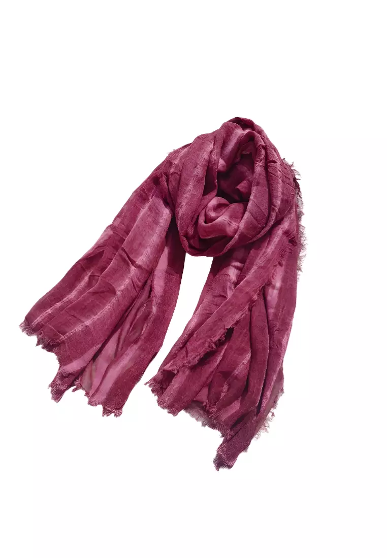 New Cotton and Linen Striped Scarf Pleated Design, Japanese and Korean  Style, Versatile Shawl