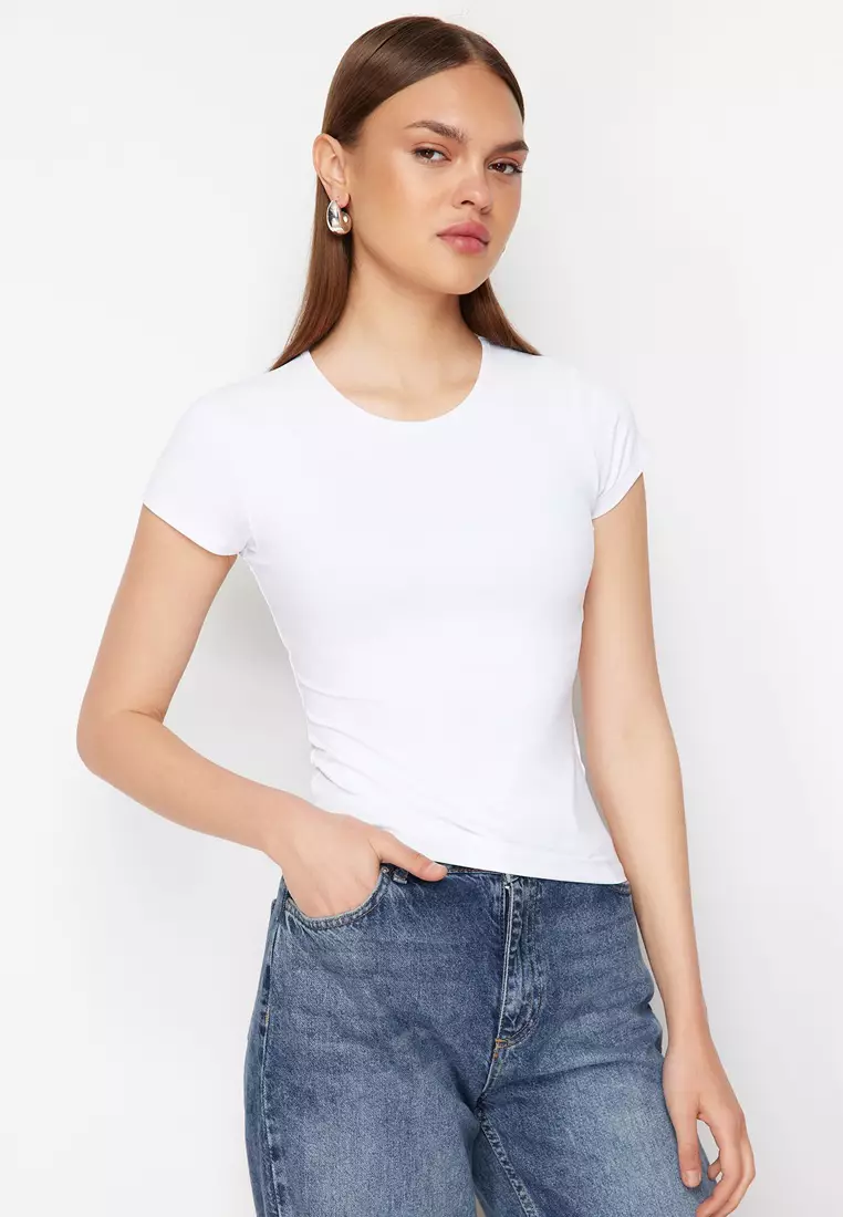 Womens fitted white shirt best sale