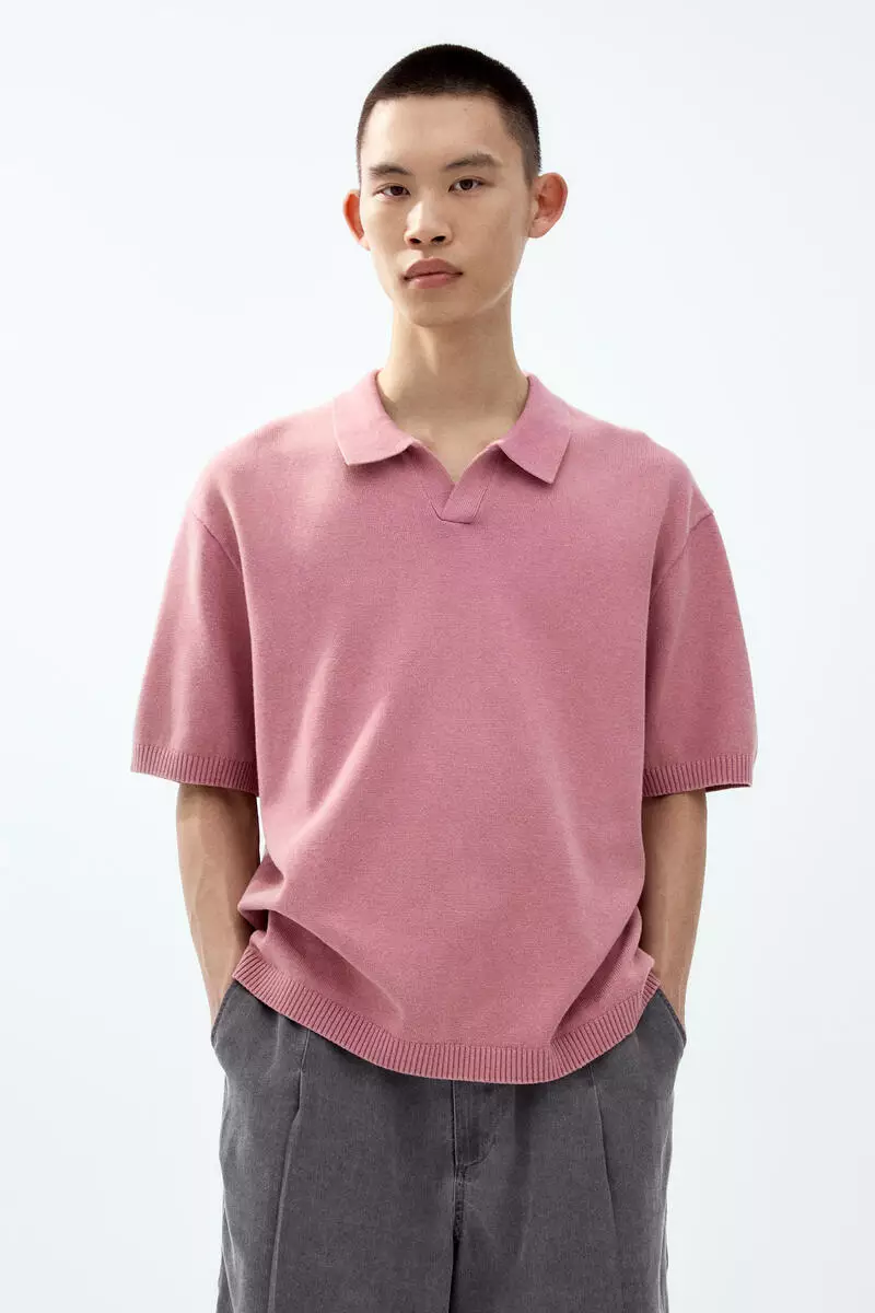 Loose Fit Knitted polo shirt