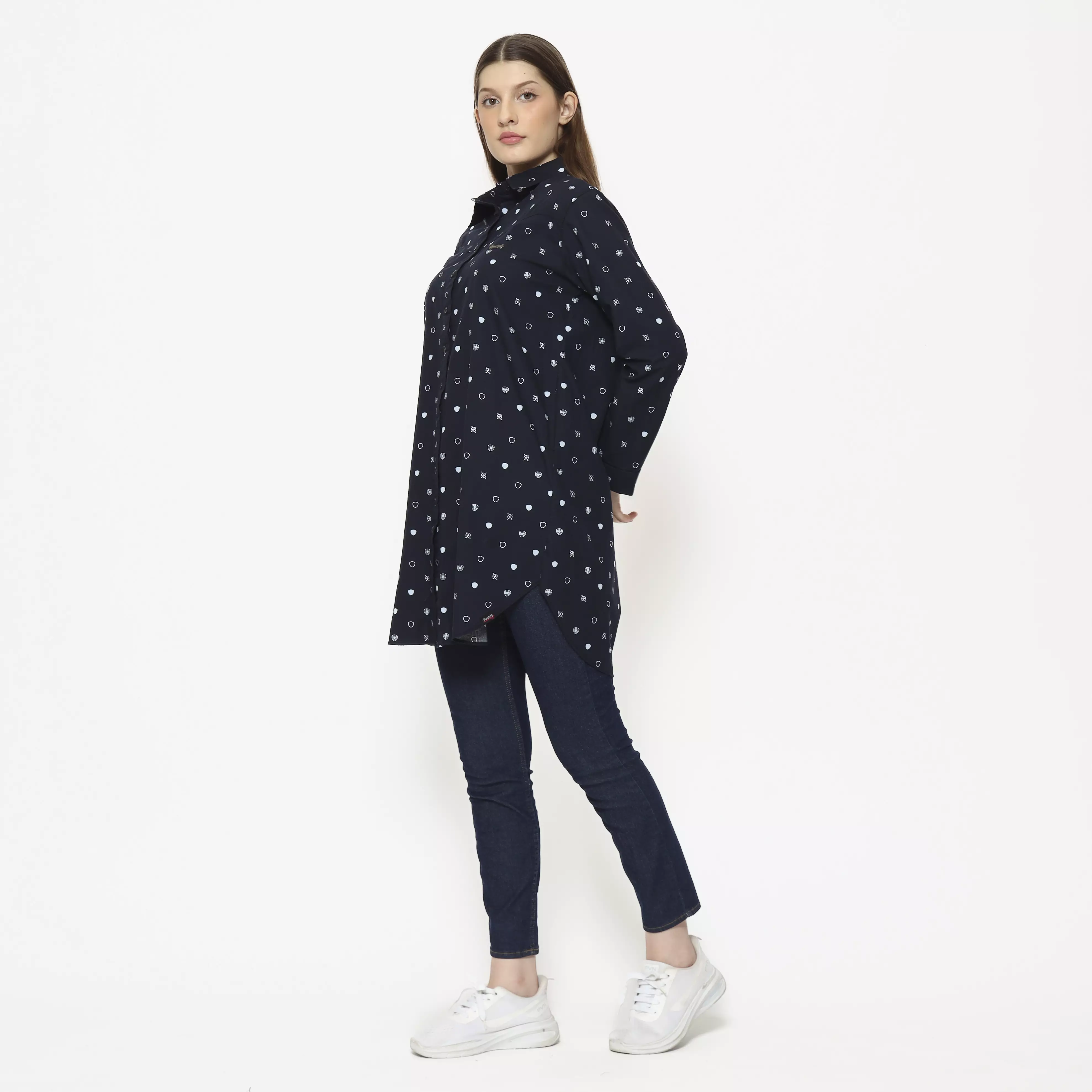 Planet Surf Clothing Kemeja lengan panjang Wanita Loki Tunic Planet Surf