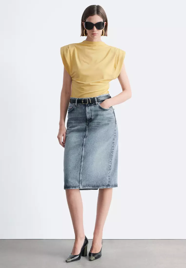 Draped Jersey Top