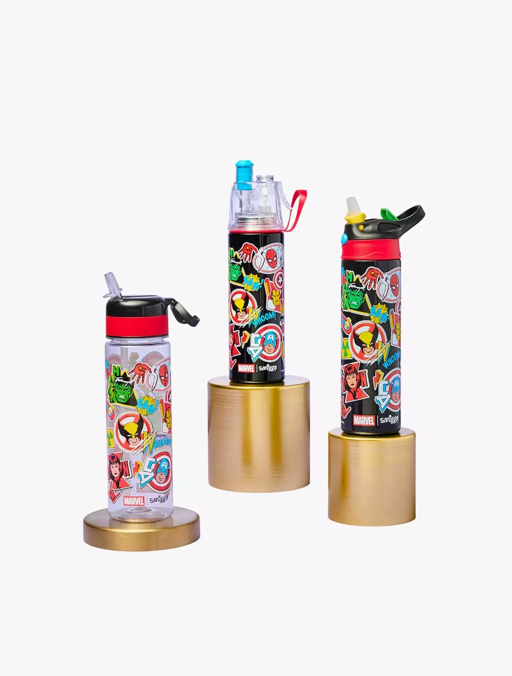 Smiggle Marvel Insulated Stainless Steel Drink Bottle With Flip Spout 520Ml - IGL457719BLK