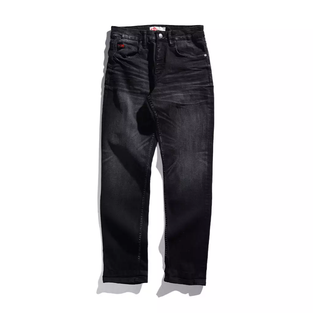 Lee Cooper Tapered Fit Jeans Arthur Worn Black Midnight