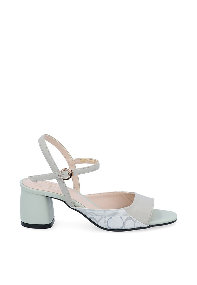 Medium Green Carlo GEO Heeled Sandals