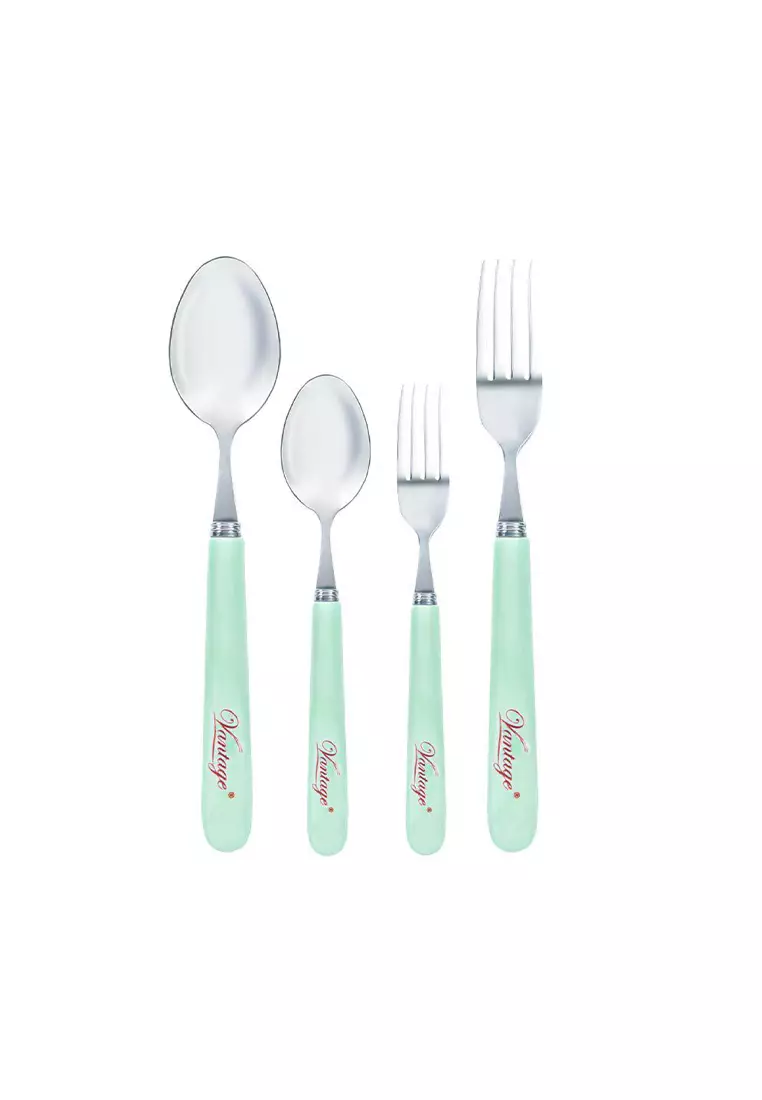 Buy Vantage Vantage 24 Pcs Stainless Steel Porcelain Cutlery Set with