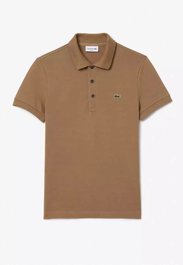 Brown lacoste shirt deals
