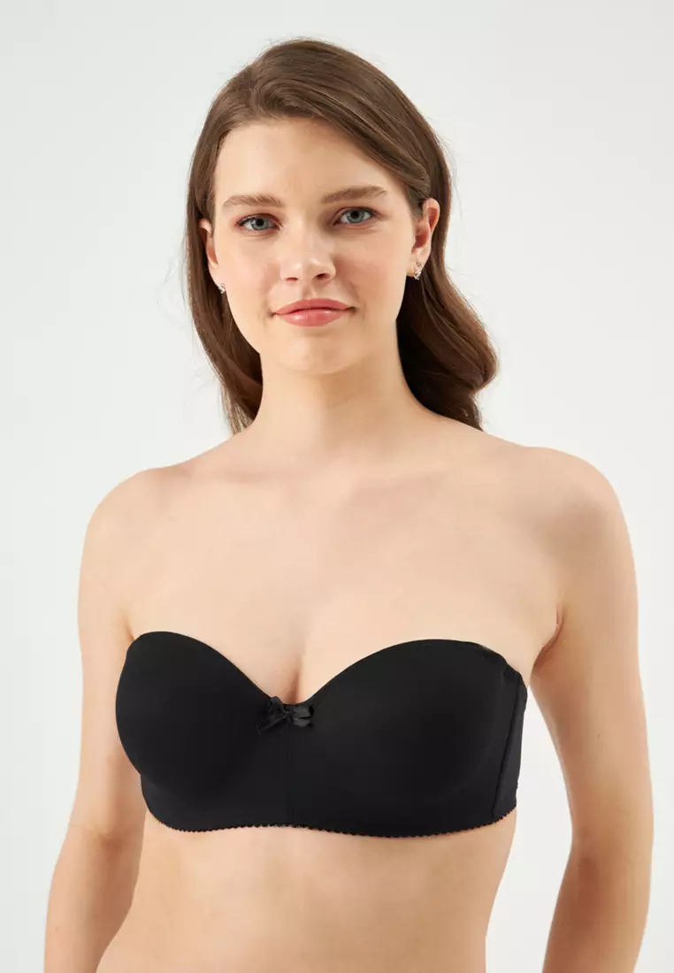 EROS Black Minimizer Bra, Removable Straps, Transparent Detail, Underwear  for Women 2024, Buy EROS Online