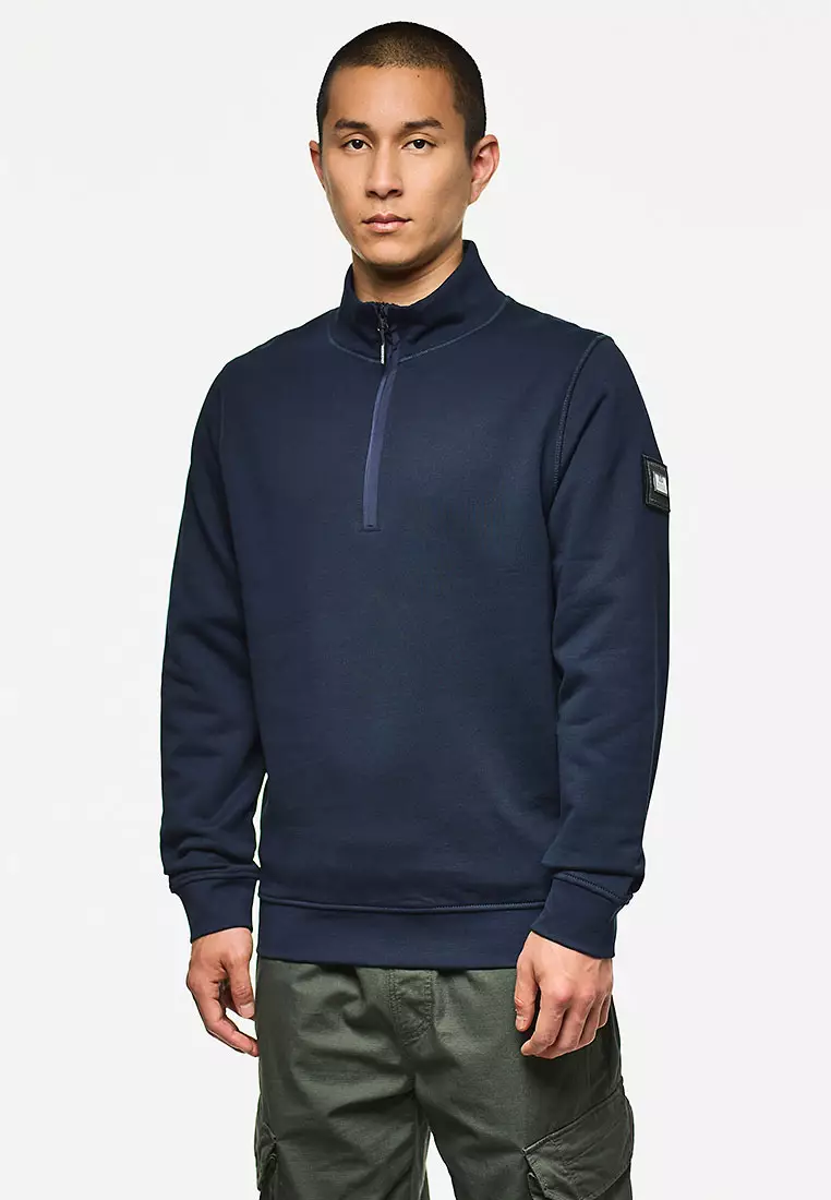 MENS NAVY KRAVIZ 1/4 ZIP WITH PARACHUTE OVERLAY