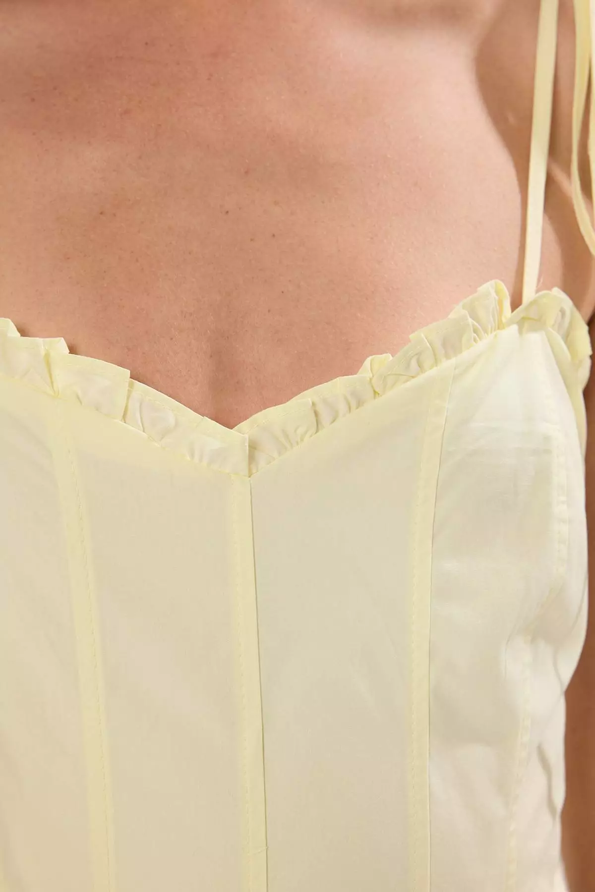 Yellow Waist Opening Maxi Dress