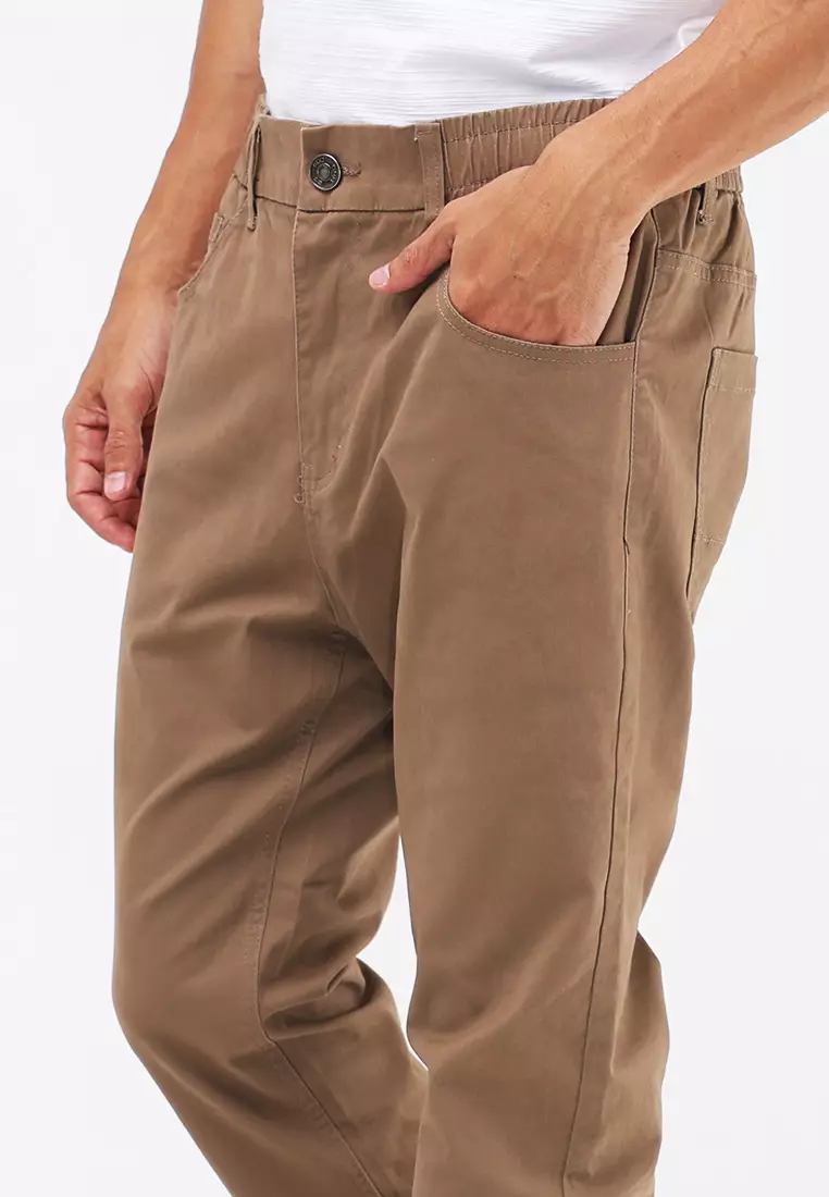 Colored Long Pants Slim Tapered