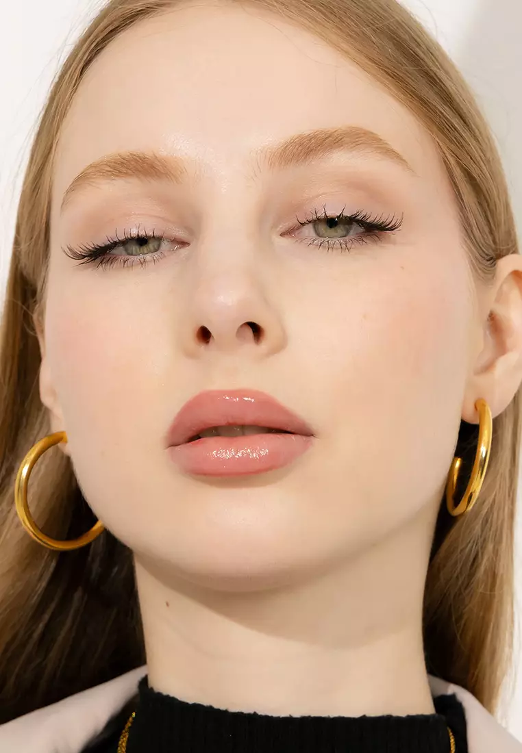Erica Gold Hoop Earrings 40mm