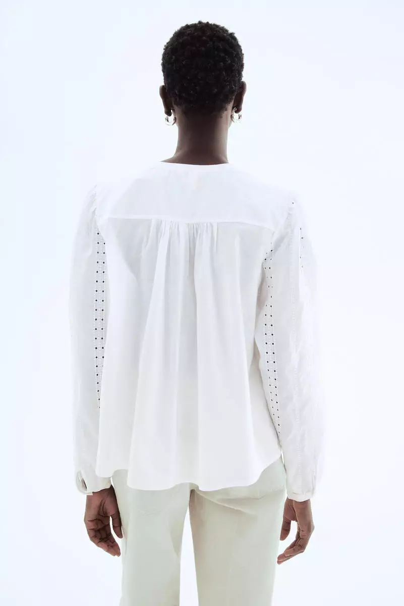 Embroidered cotton blouse