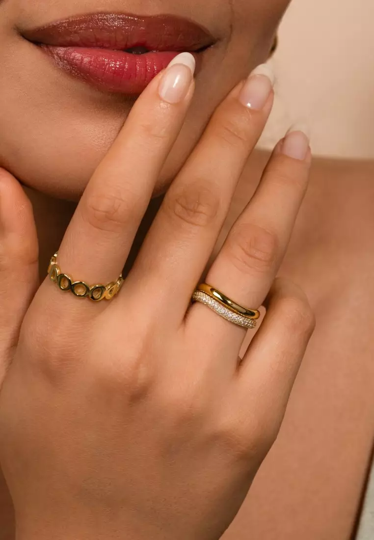 Gold vermeil top ring
