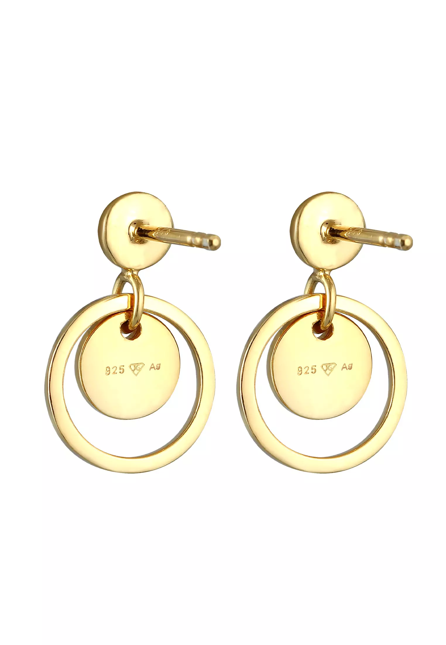 耳环耳衣架血小板圆形地理趋势金镀金