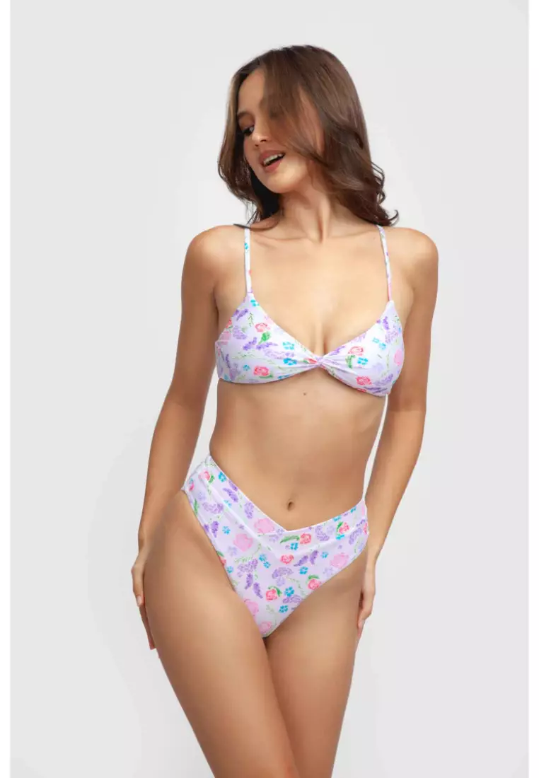 Valentina High Waist Medium Bikini Bottoms / Sweet Spring