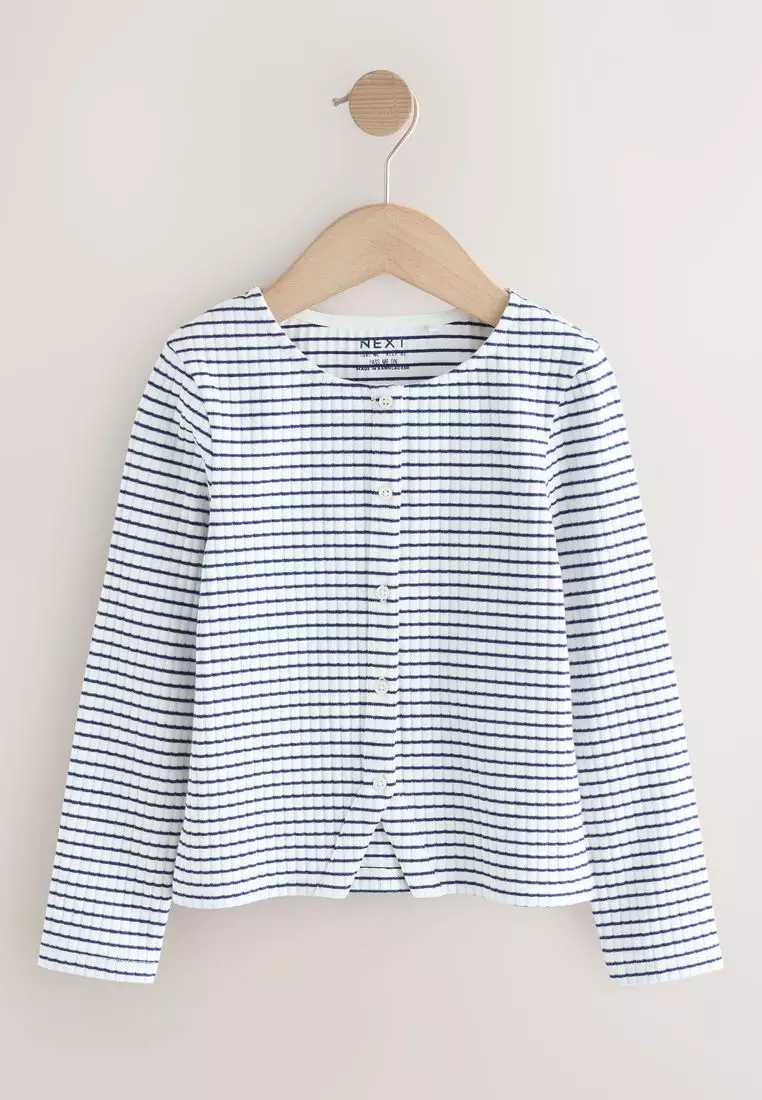 Long Sleeve Ribbed Cardigan