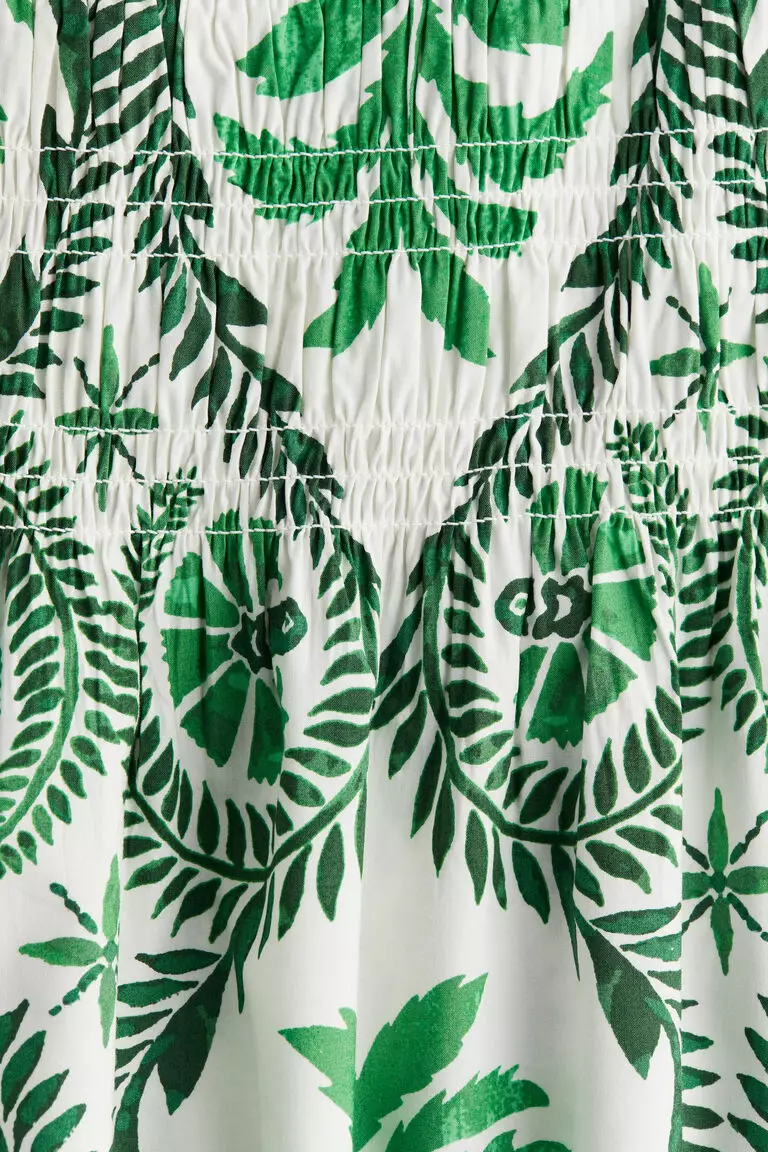 Off-the-shoulder poplin dress