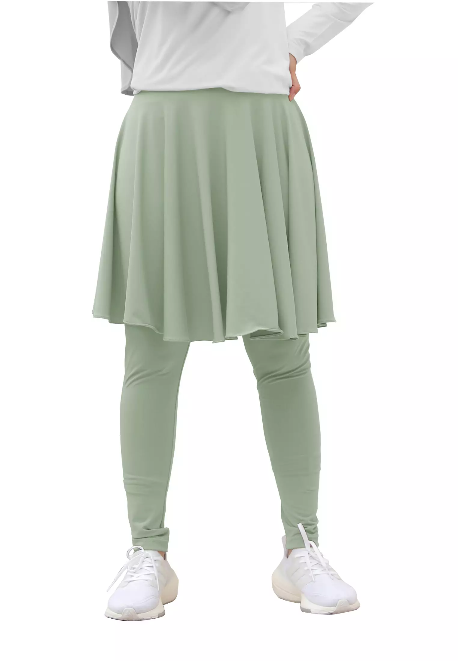 Zelena - Chahra Leggings Skirt | Celana Olahraga Legging Rok Wanita - L