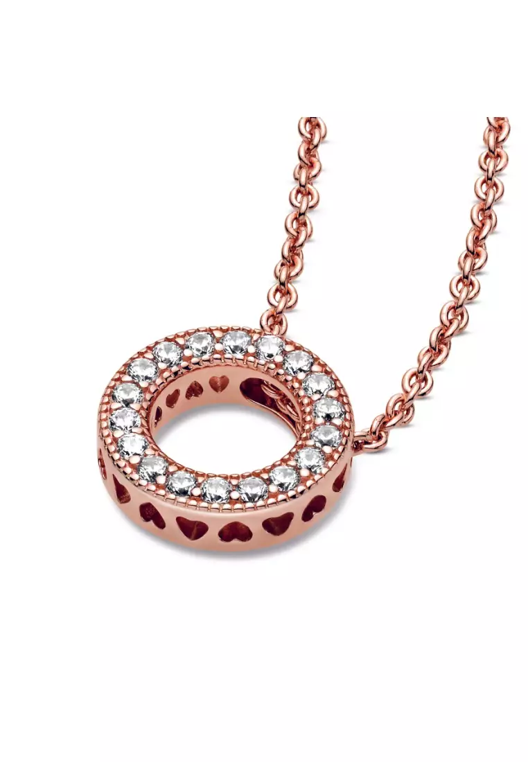 Logo Pavé Circle Collier Necklace