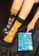 Pair Pair Full yellow Airplane Chess Mismatched Adult Crew Sock 09171AA1EE0B24GS_3