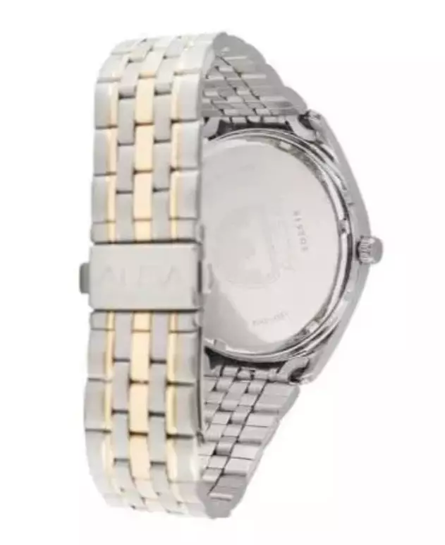 Jam Tangan Pria Alba Classic AS9Q96 AS9Q96X1 Strap Stainless Steel Silver Gold Color Dial Dual Tone Fine Silver Gold Color