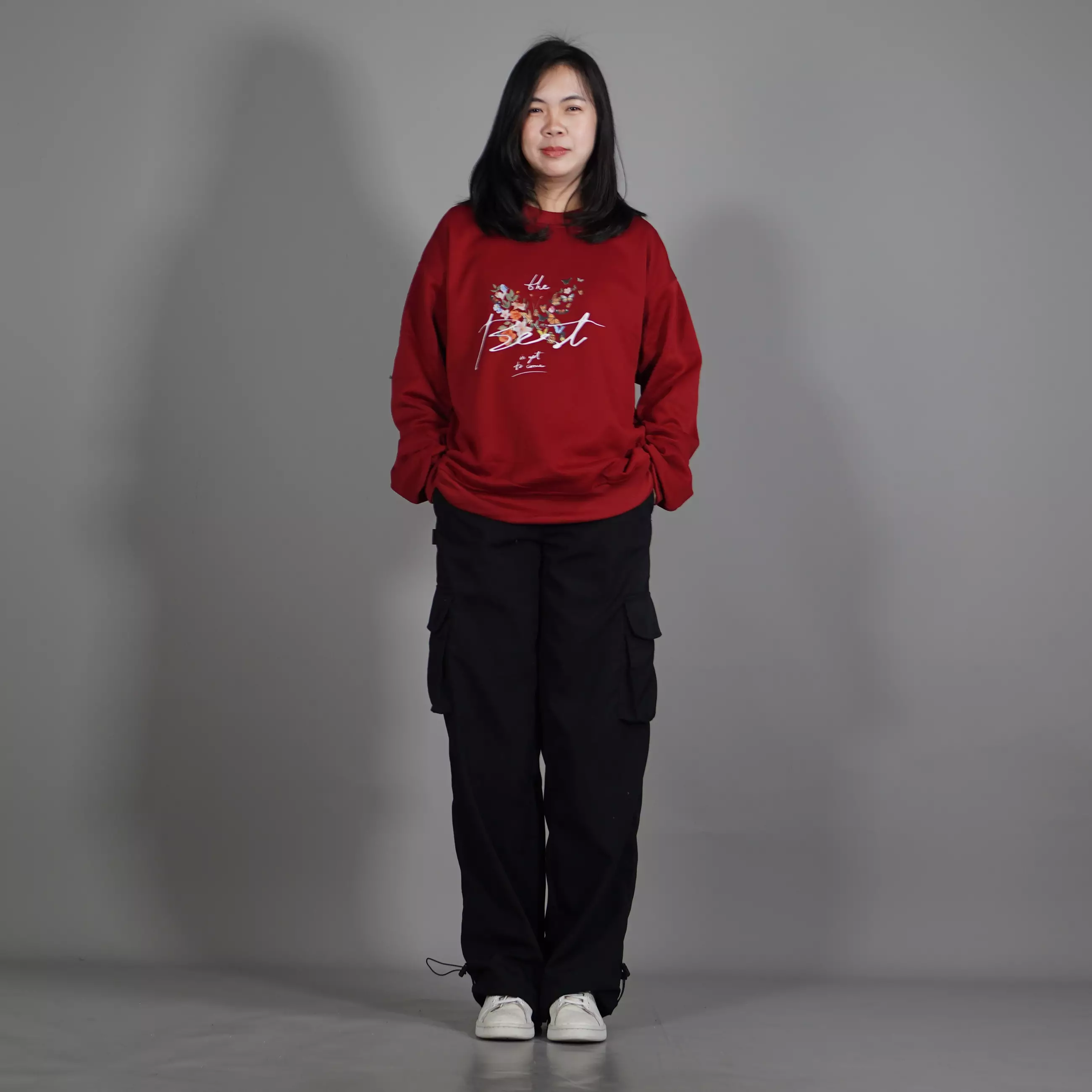  BEST Sweater Marun Sweater Unisex Sweater Sablon Sweater Oversize - Marun