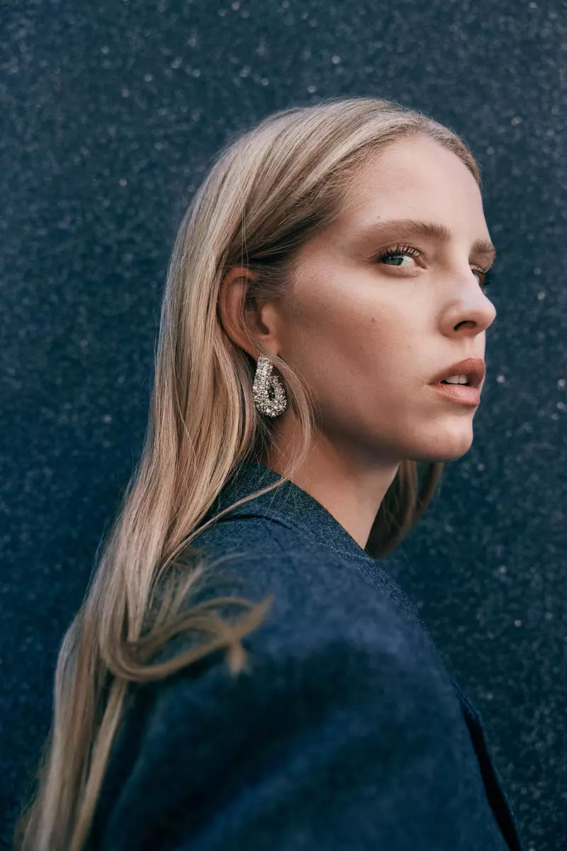 Gold hoop clearance earrings with rhinestones