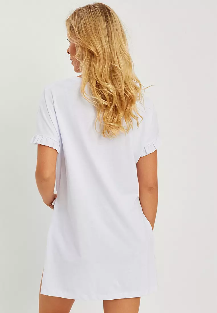 Ruffle Longline T-Shirt