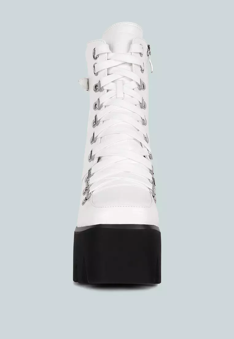 White high discount top boots