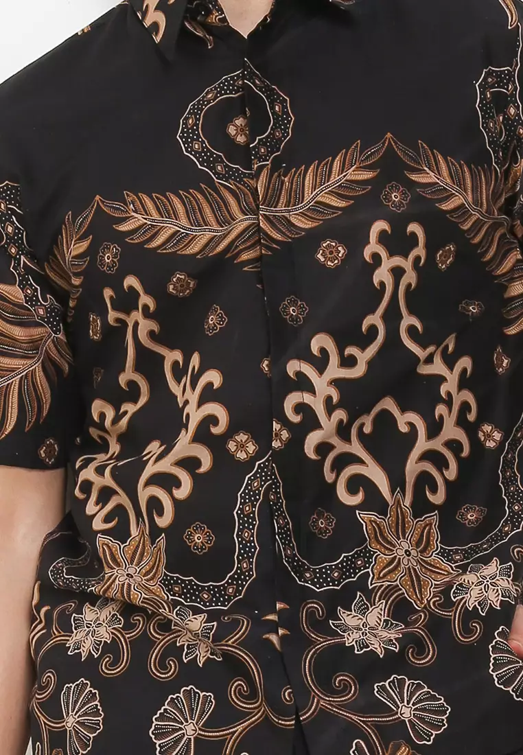 Akssa Kemeja Batik Exclusive Premium Pria Casual Modern Lengan Pendek