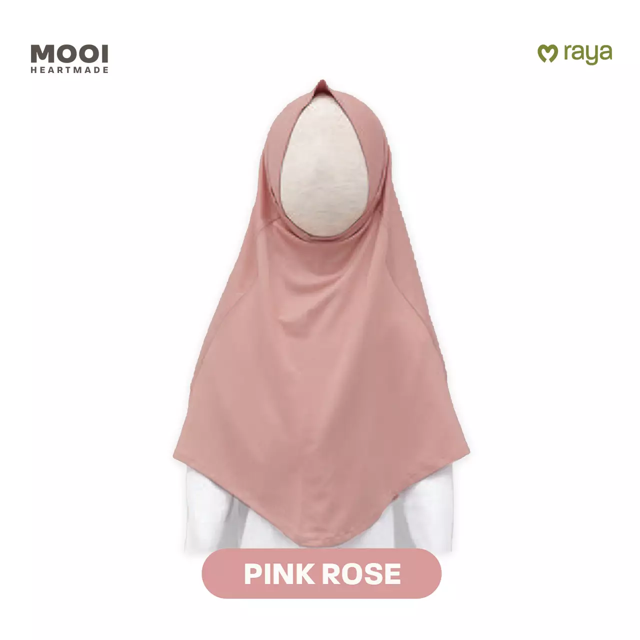 Mooi Hijab Instant Anak Jilbab Anak Perempuan - Pink Rose