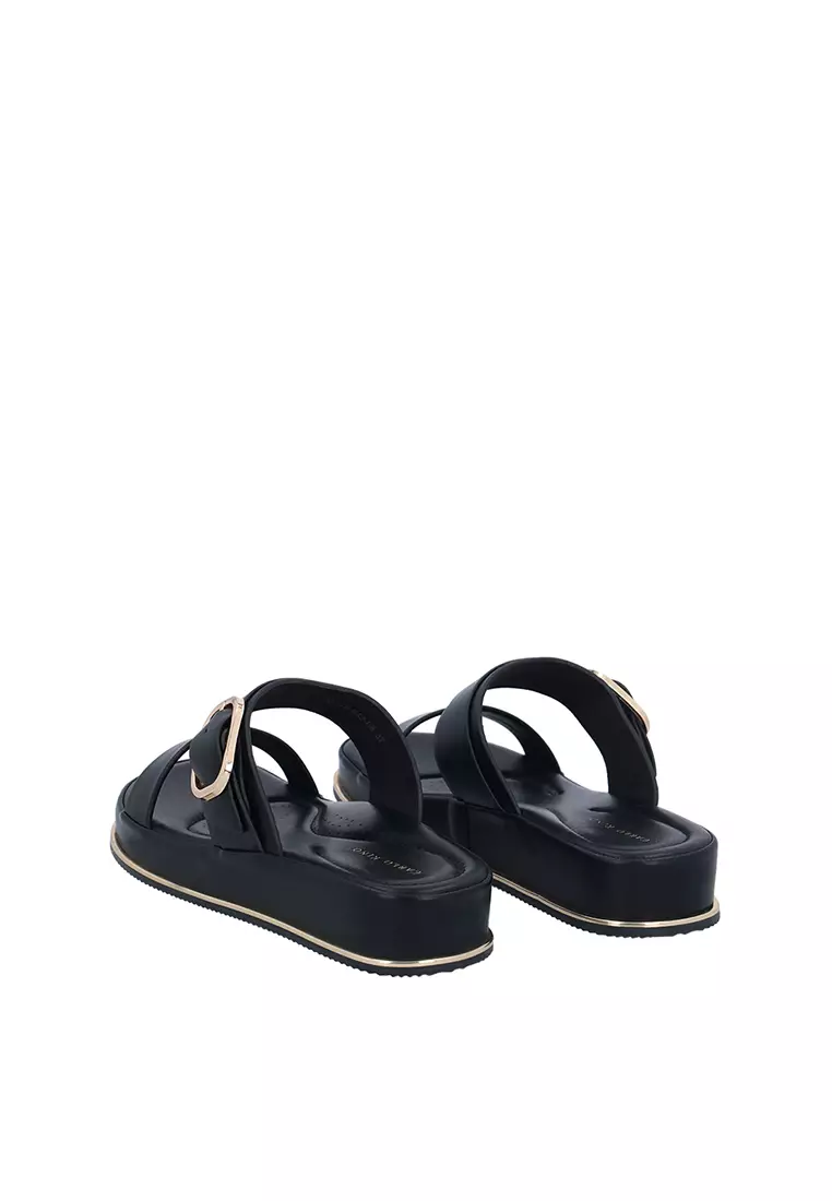 Black Cora Strappy Sandals