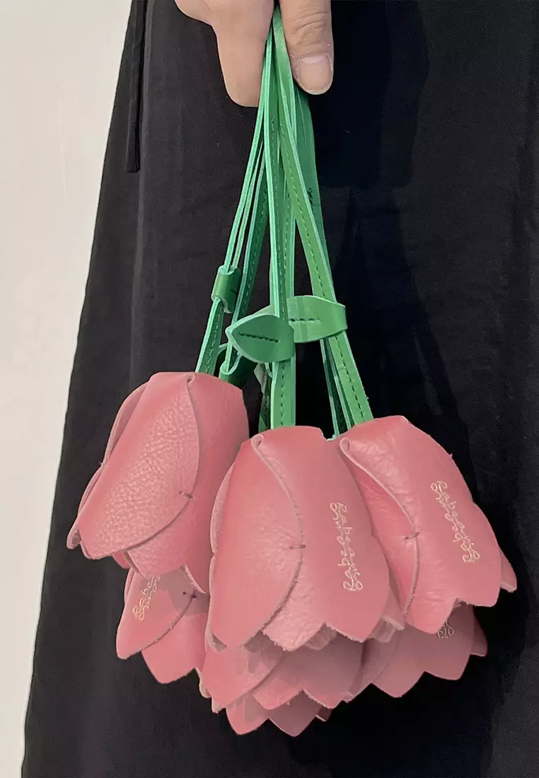 [Online Exclusive] Flower Key-ring Bag Charm - Pink