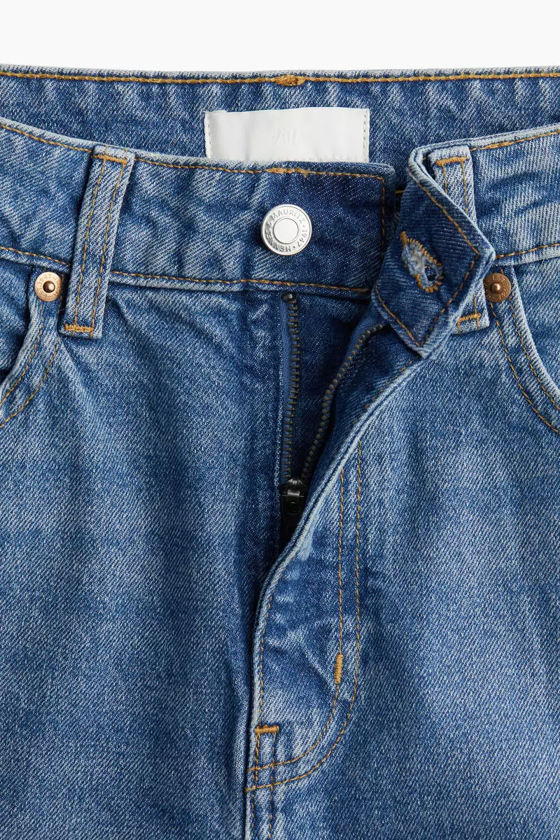 Mom Slim Fit High Waist Ankle Jeans