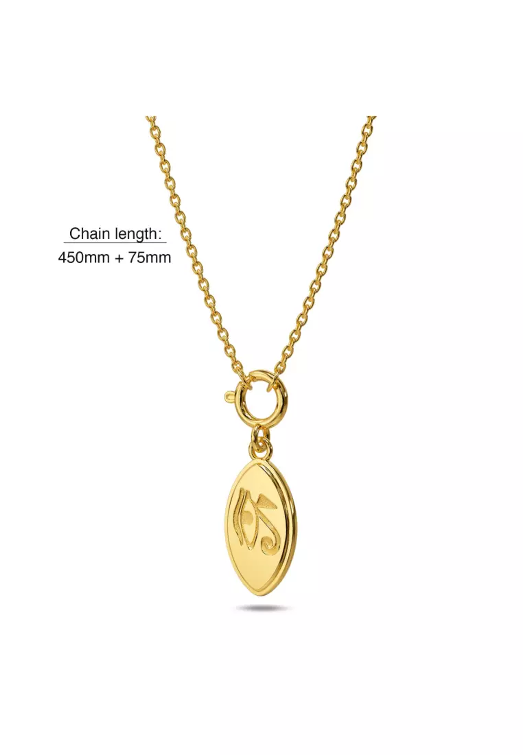 Eye of Horus Gold Charm Necklace