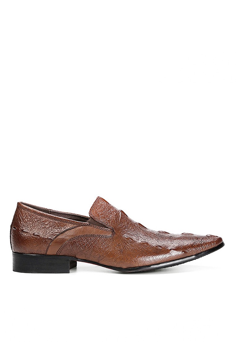 VANSA Croco Embossed Leather Slip-on Business Shoes VSM-F27102