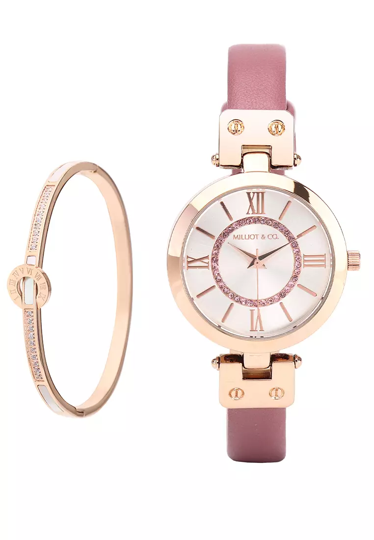 Gold watch cheap bangle