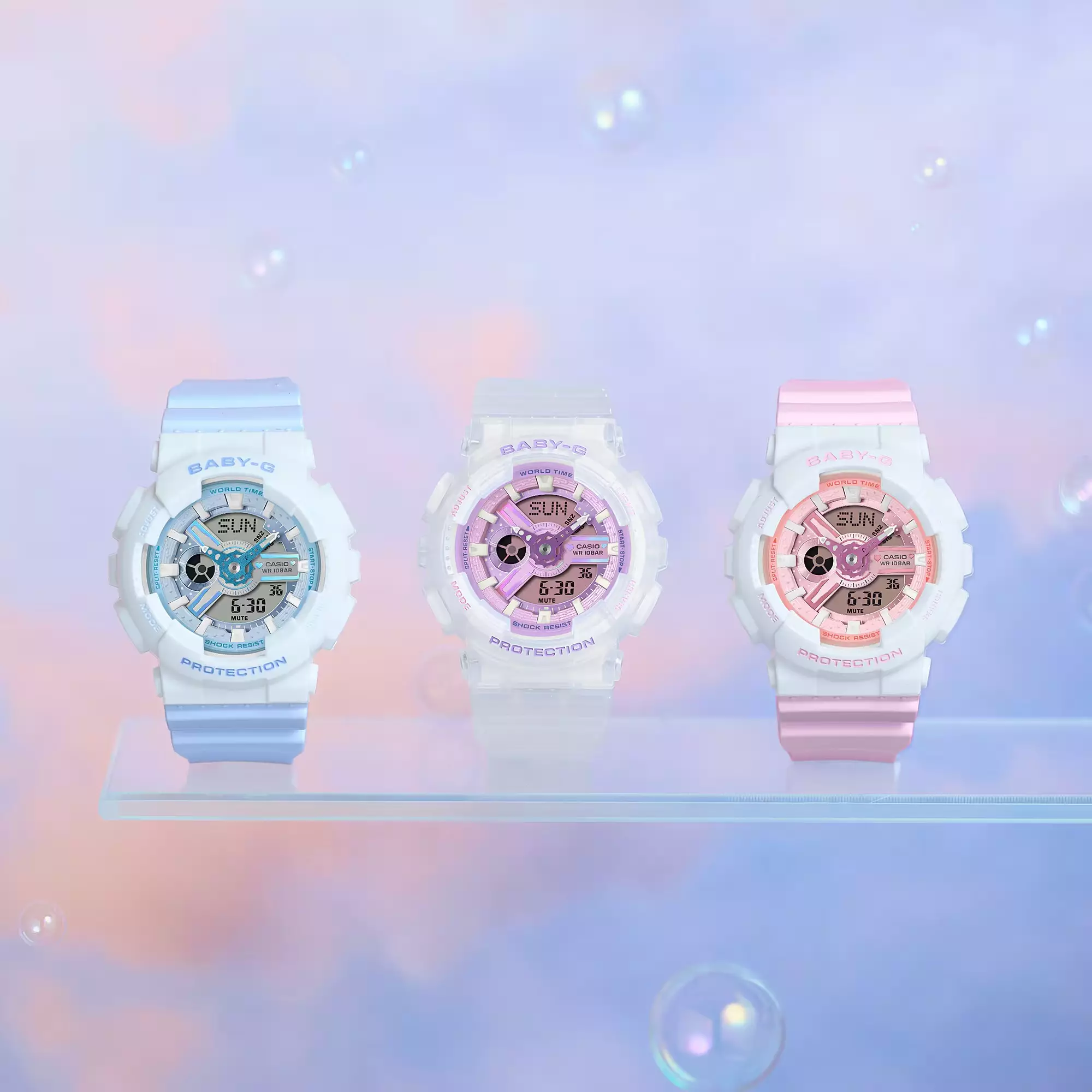 Casio BABY-G Jam Tangan Wanita dengan format Analog Digital BA-110PS-7ADR