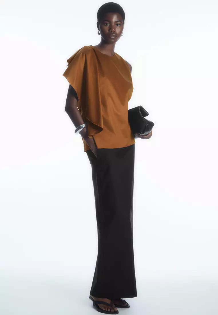 Mini Vestidos Sexys Vestido COS Asimétrico Mini Para Mujer Negro