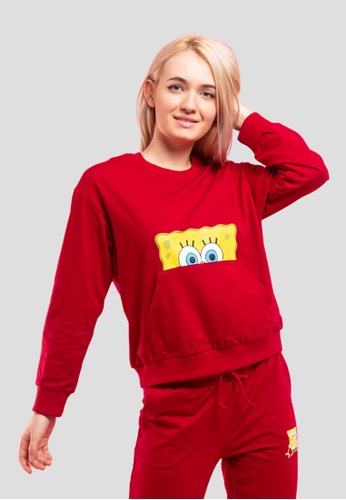 FOREST red Forest X Spongebob Ladies Cotton Long Sleeve Sweatshirt ( 1 Piece ) - SPD0010 AB1B5AA4EA93D0GS_1