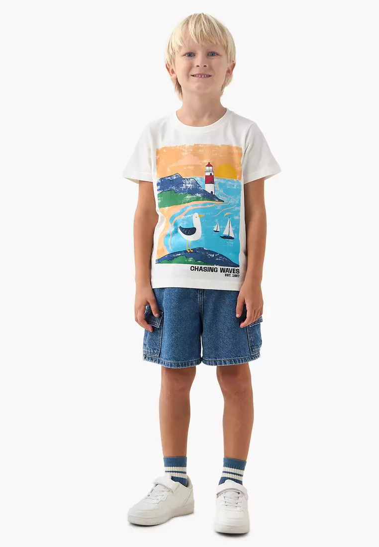 Babyshop Juniors Crew Neck Short Sleeves T-Shirt With Graphic Print