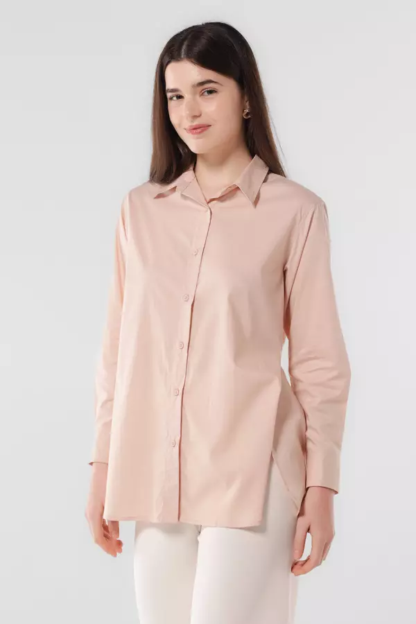 MINIMAL - Alissa - Kemeja Basic Regular Fit - Pink Colour Pink