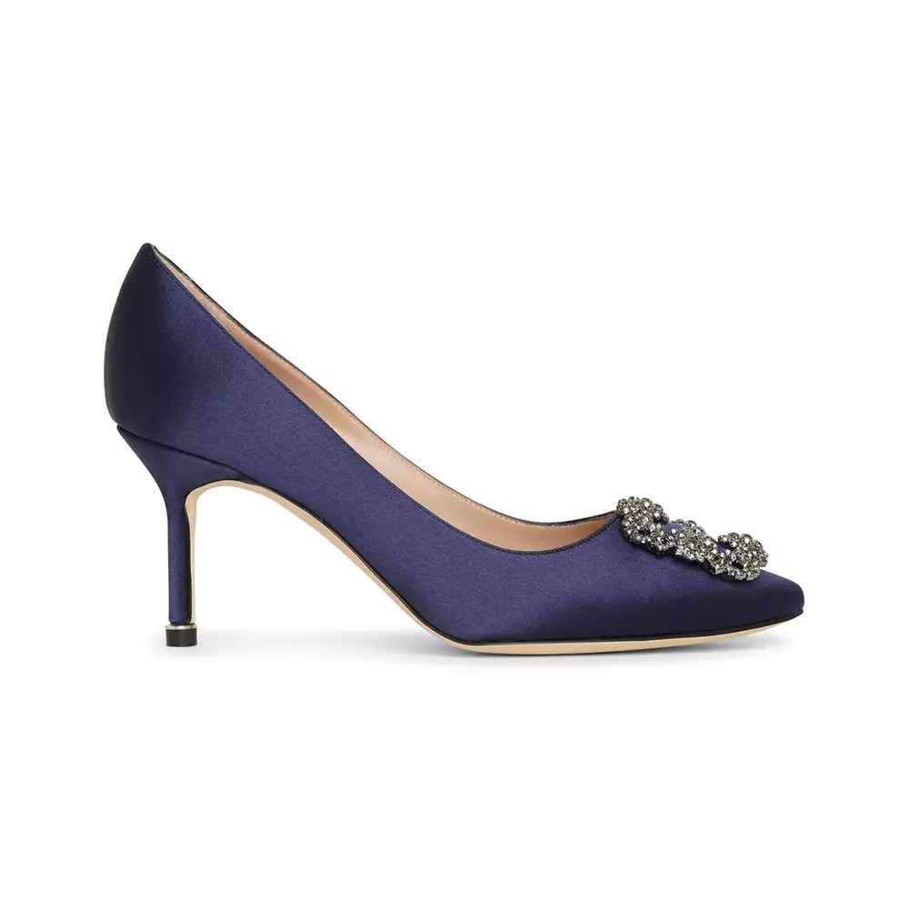 Jual Manolo Blahnik Manolo Blahnik Hangisi 70 Satin Pumps with CLC ...